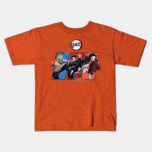 Demon Slayer Nezuko Tanjiro Inosuke Action Kids T-Shirt